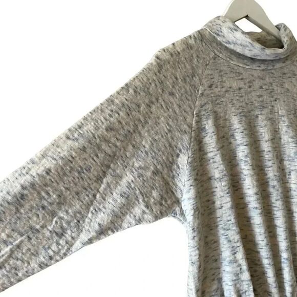 LUSH  DRAWISTRING TNECK TOP
CREAM  BLUE Cropped Long Sleeves Soft Womens S - Picture 5 of 16